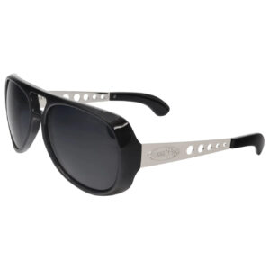 Shiny Black-Silver w/ Smoke Polarized Lens