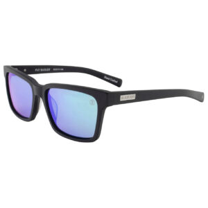 Matte Black w/ Blue green Mirror Polarized Lens