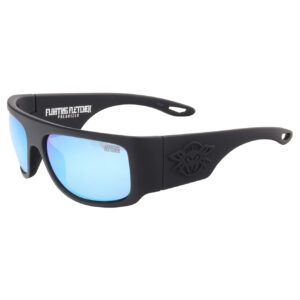 Matte Black w/ Blue Mirror Polarized Lens